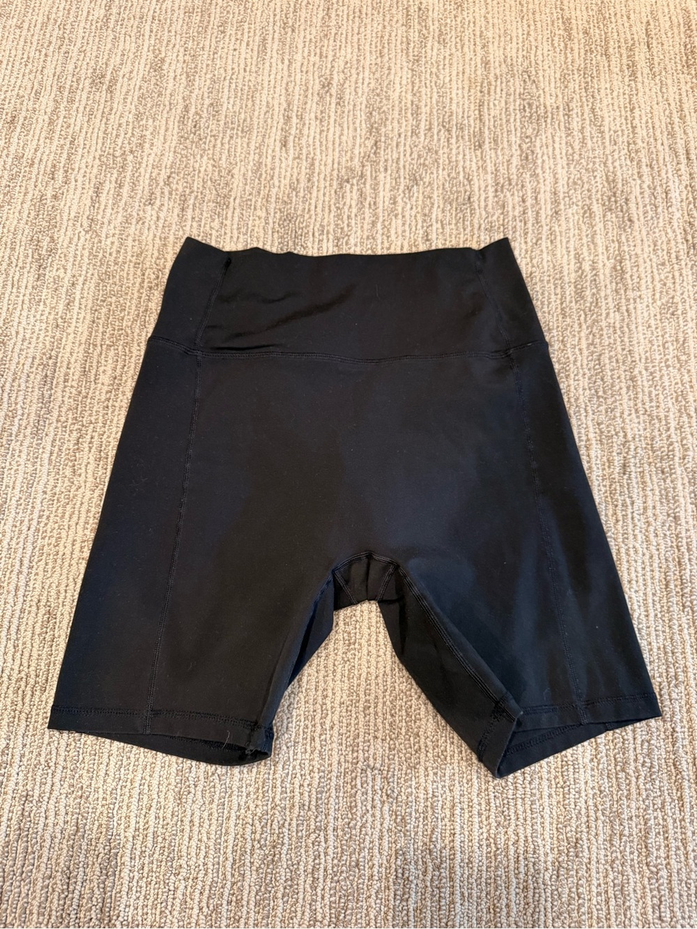High-Rise Black Women's Bike Shorts